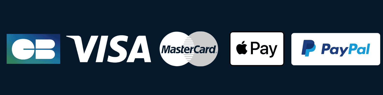 Moyens de paiement acceptés : CB, Visa, Mastercard, Amex, PayPal, Apple Pay